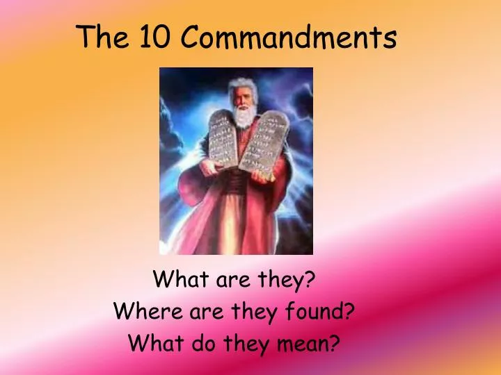 the 10 commandments