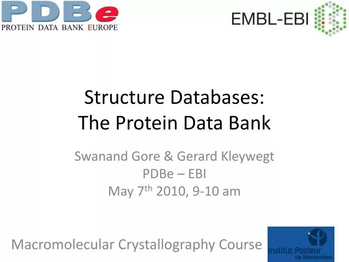 structure databases the protein data bank