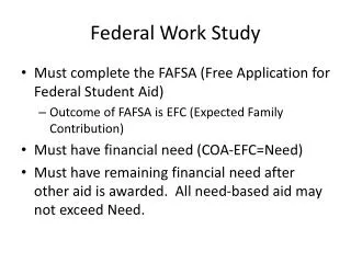 Federal Work Study