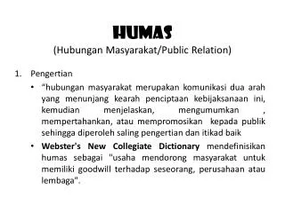 humas hubungan masyarakat public relation