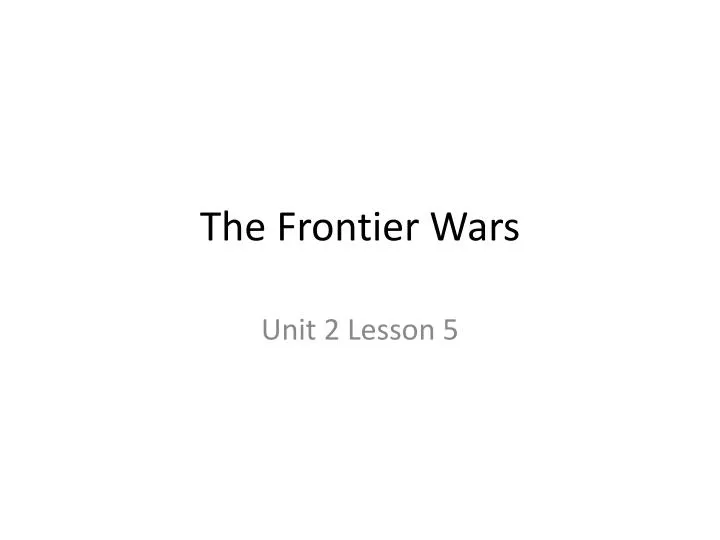 the frontier wars