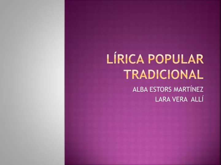 l rica popular tradicional