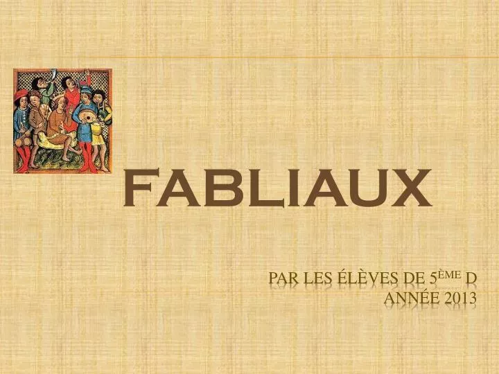 fabliaux