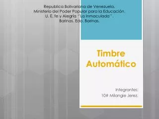 timbre autom tico