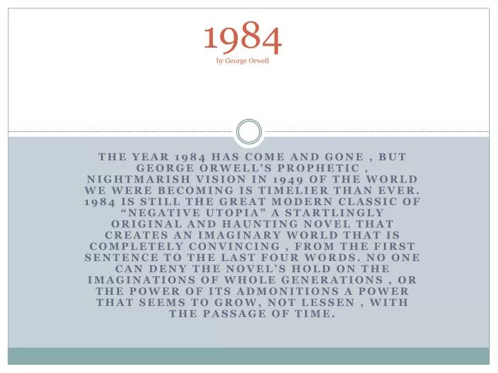 1984 by george orwell