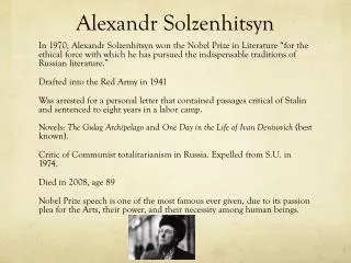 Alexandr Solzenhitsyn