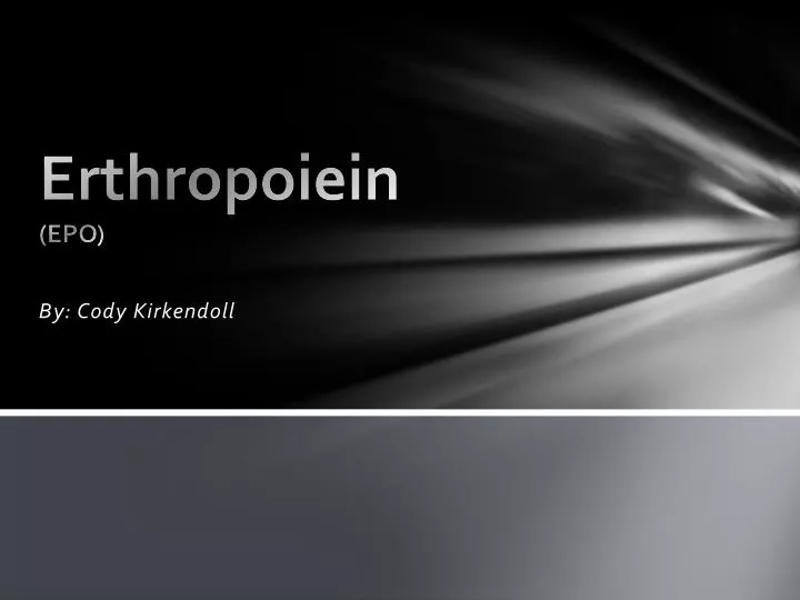 erthropoiein epo