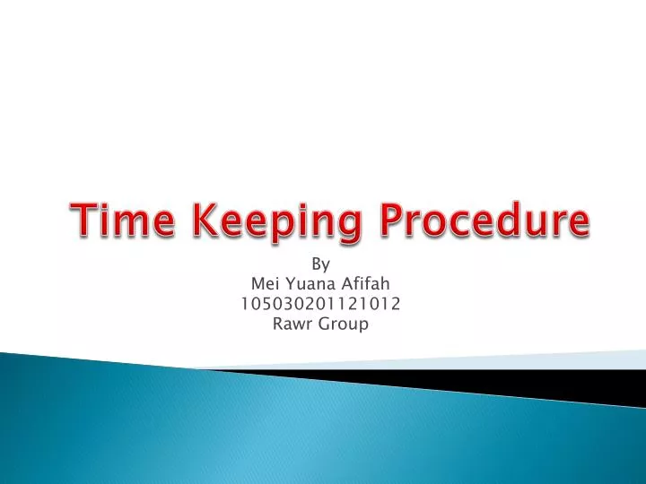 time keeping procedure
