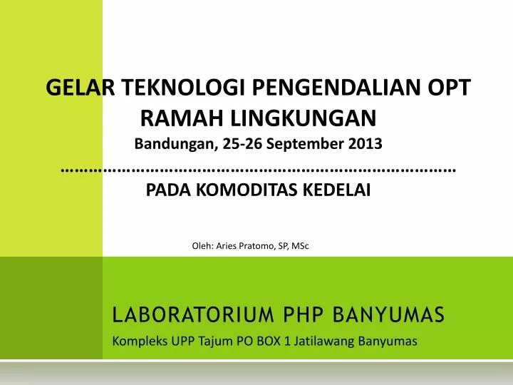 laboratorium php banyumas