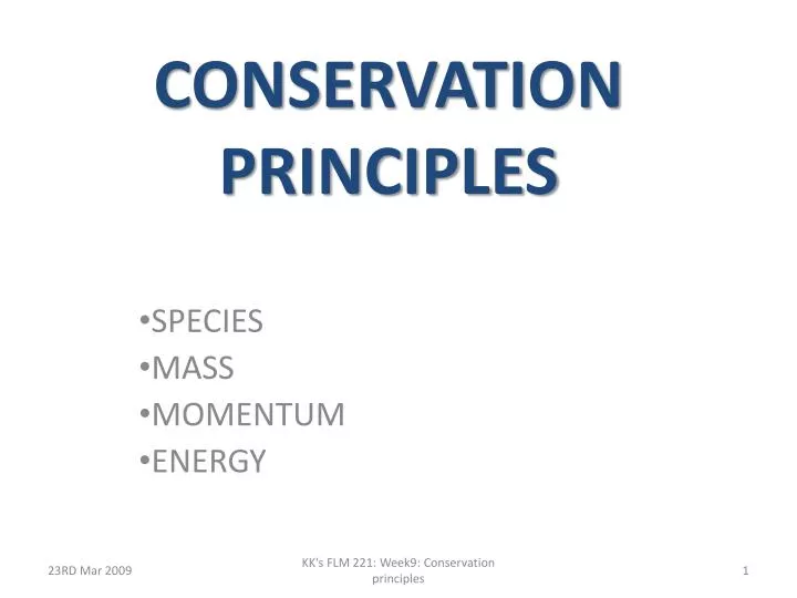 conservation principles