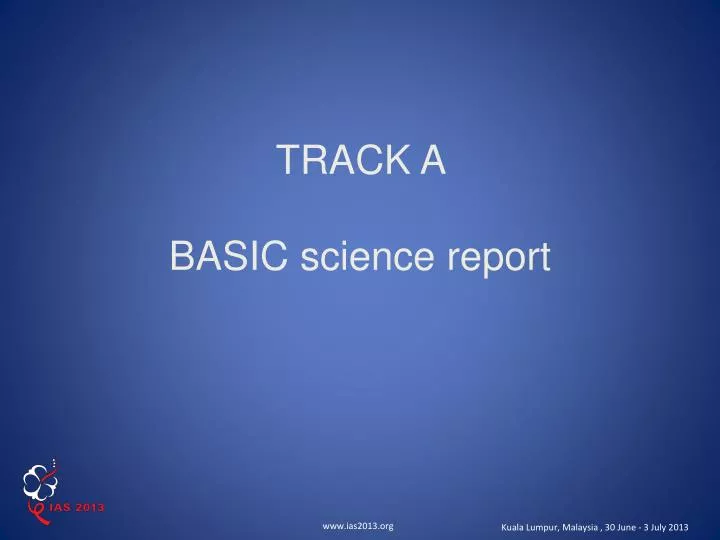 track a basic science report