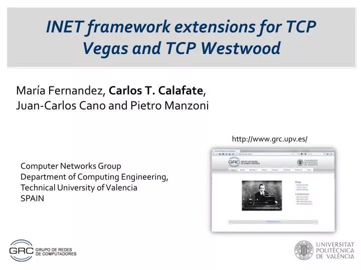 inet framework extensions for tcp vegas and tcp westwood