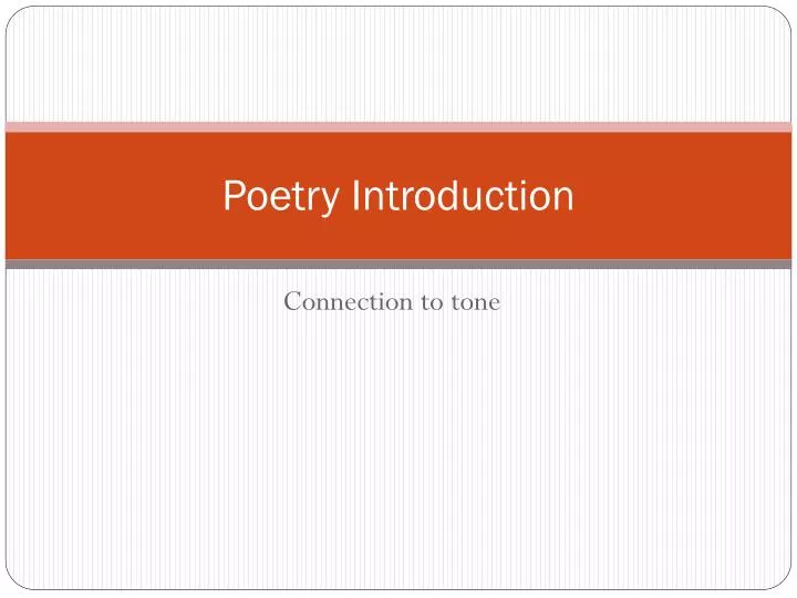 poetry introduction