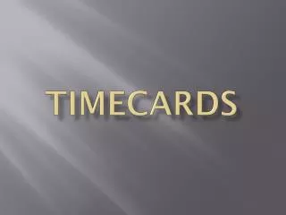 Timecards