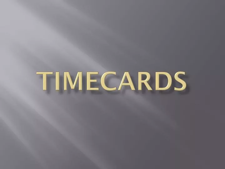 timecards