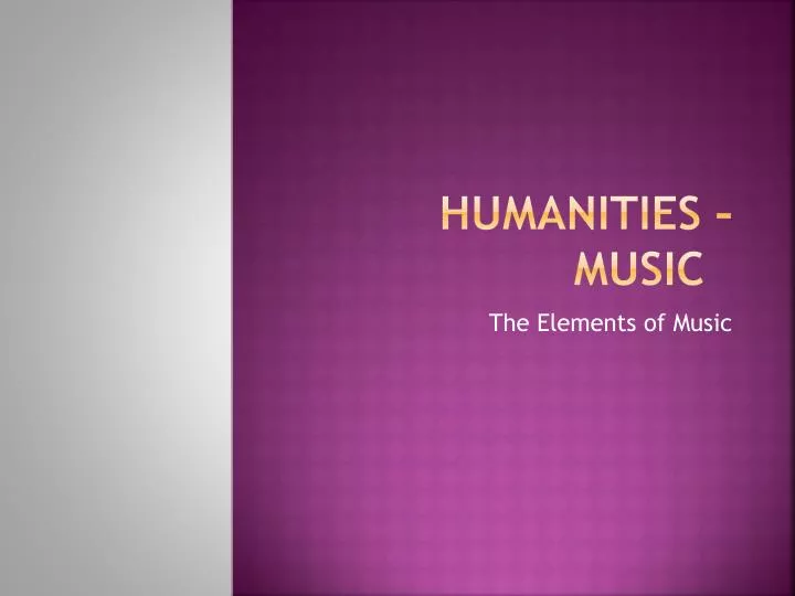 humanities music