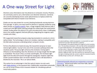 A One-way Street for Light