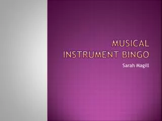 Musical instrument bingo