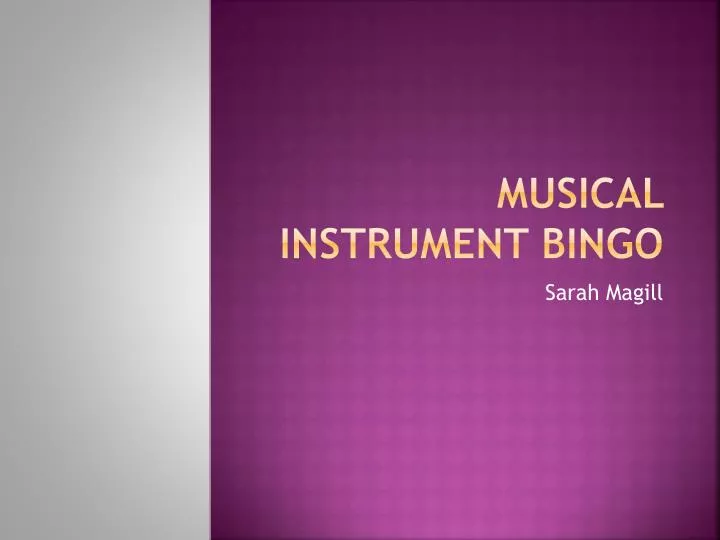 musical instrument bingo