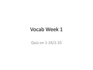 vocab week 1