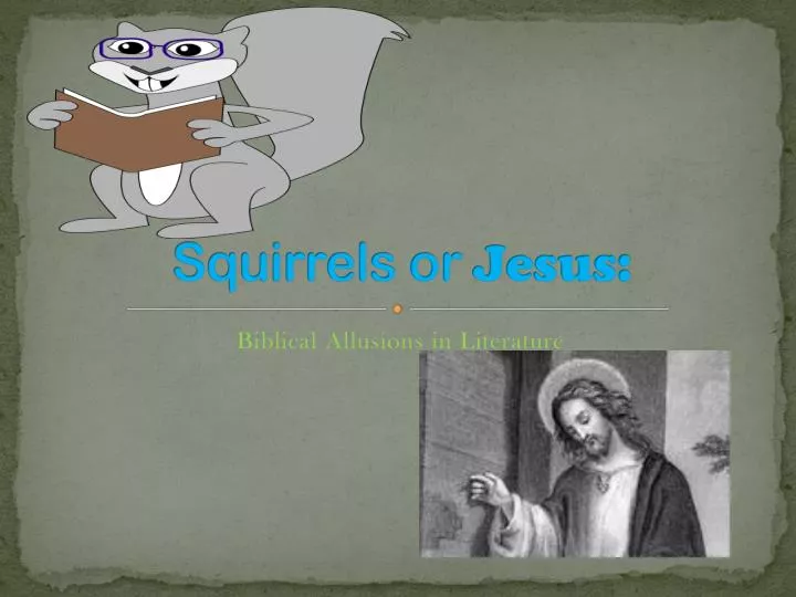 squirrels or jesus