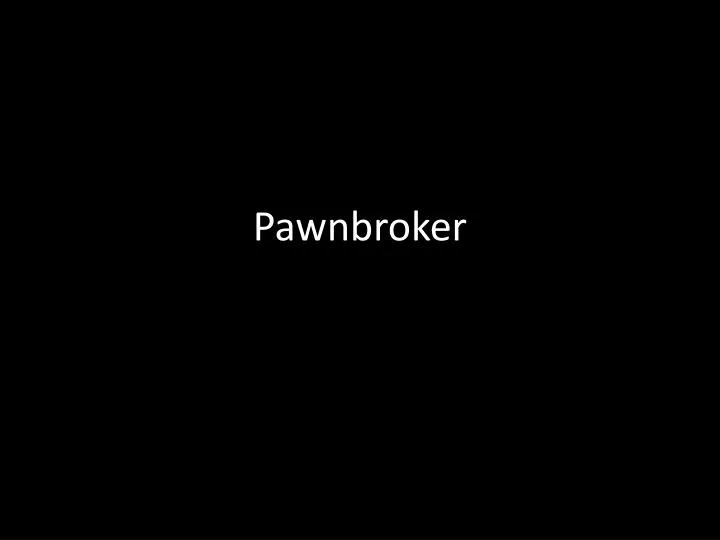 pawnbroker