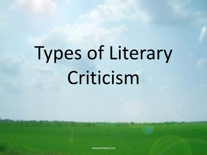 types of literary criticism