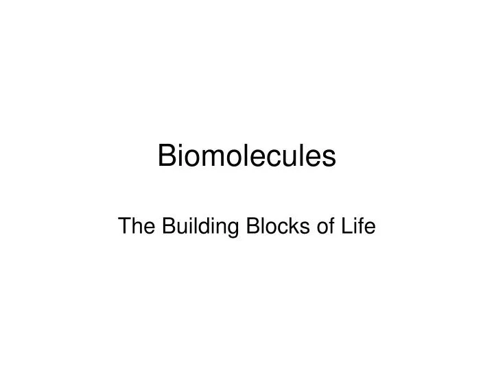 biomolecules