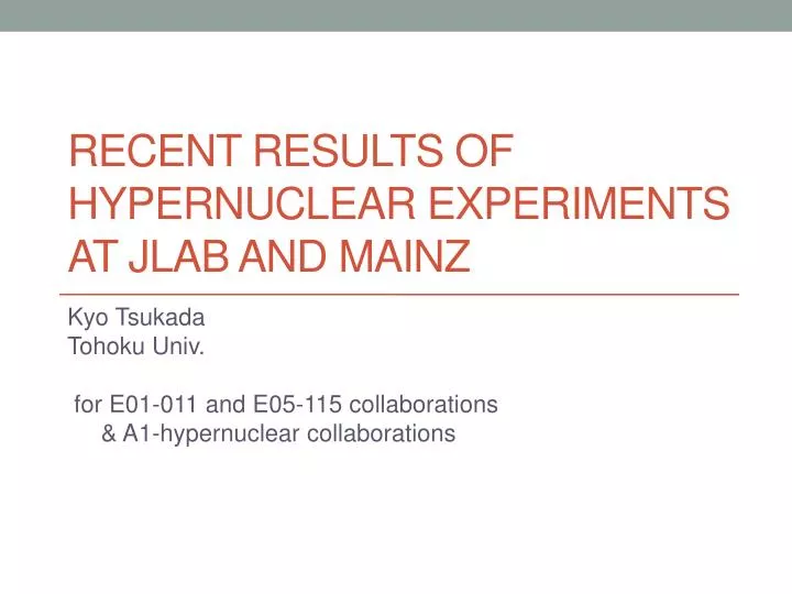 recent results of hypernuclear experiments at jlab and mainz
