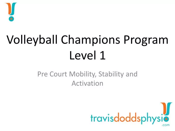 volleyball champions program level 1