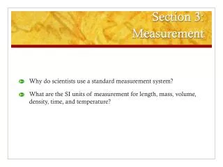 Section 3: Measurement