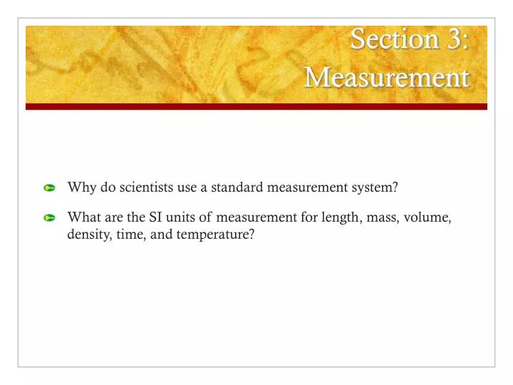 section 3 measurement