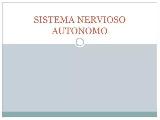sistema nervioso autonomo