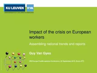 Impact of the crisis on European workers