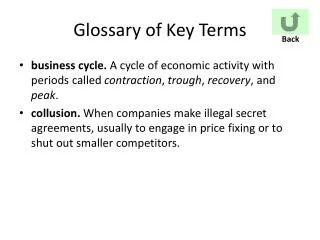 glossary of key terms