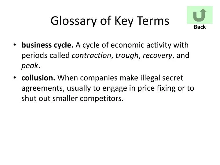 glossary of key terms