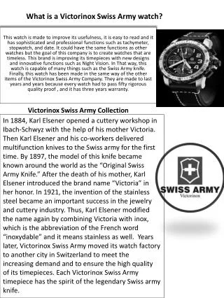 What is a Victorinox Swiss Army watch?