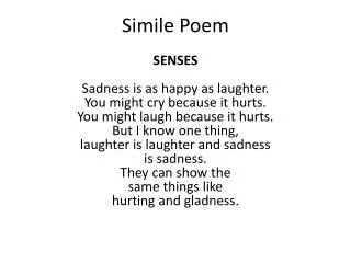 Simile Poem