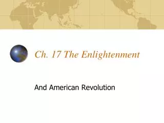 Ch. 17 The Enlightenment