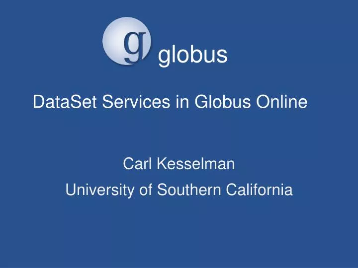 dataset services in globus online