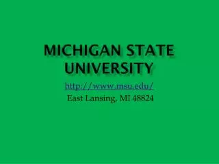 Michigan State university