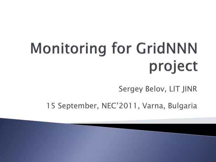 monitoring for gridnnn project