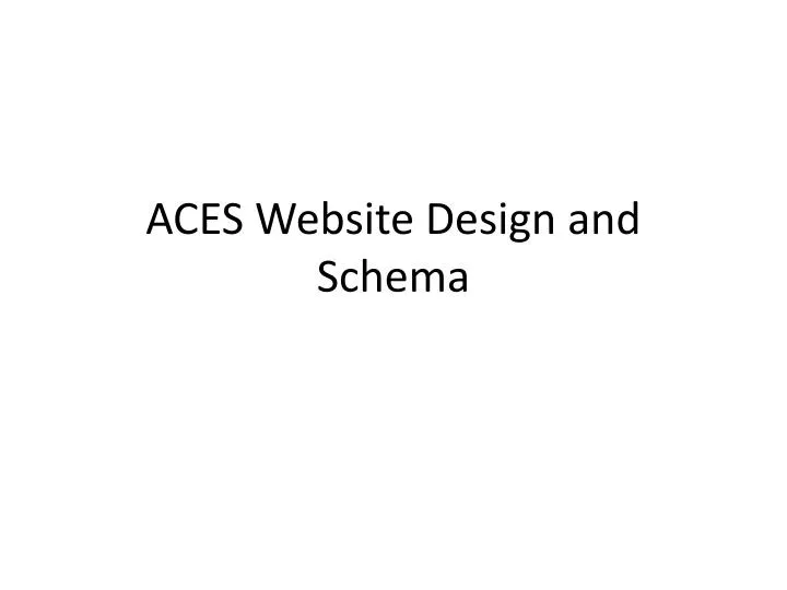 aces website design and schema