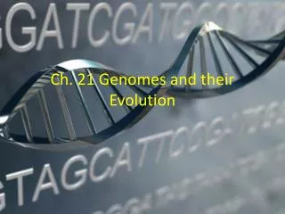 Ch. 21 Genomes and their Evolution