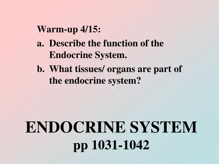 endocrine system pp 1031 1042
