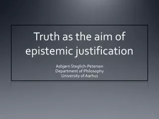 Truth as the aim of epistemic justification