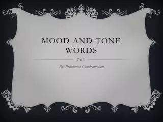 Mood and Tone Words