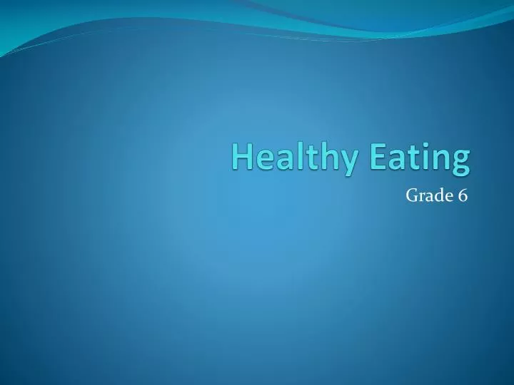 healthy eating