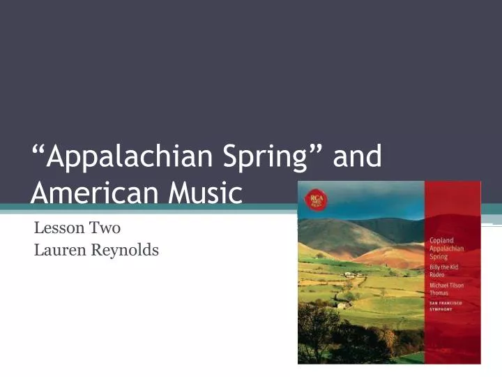 appalachian spring and american music
