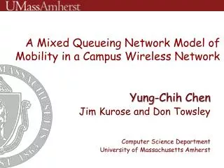 A Mixed Queueing Network Model of Mobility in a Campus Wireless Network